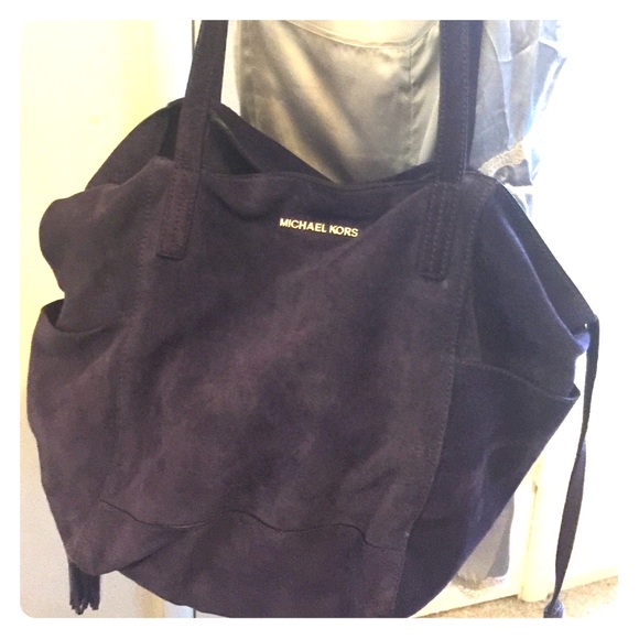 Gorgeous Plum Suede Michael Kors Bag - Picture 1 of 2