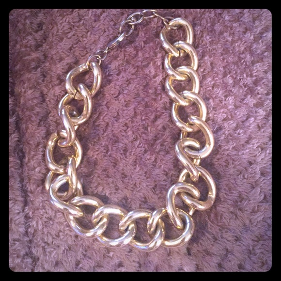 Gold chained necklace