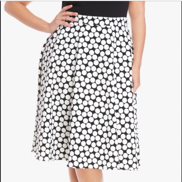 NWT Fashion to Figure Black & White Midi Skirt