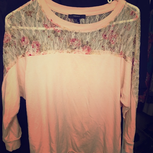 Forever21 pink, lace top