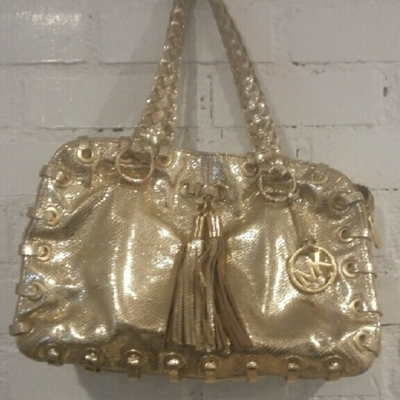 Michael Kors gold handbag