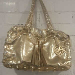 Michael Kors gold handbag