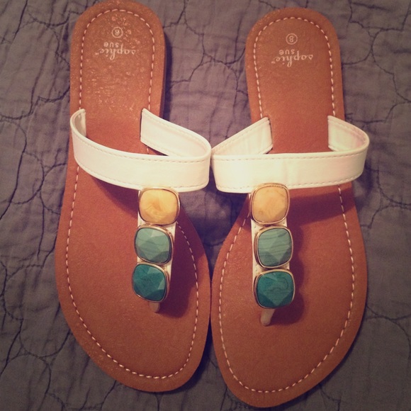 Stone Accent flip flops