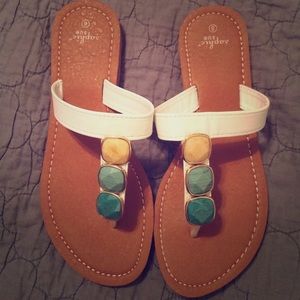 Stone Accent flip flops