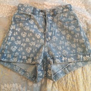 Floral High Waist Shorts