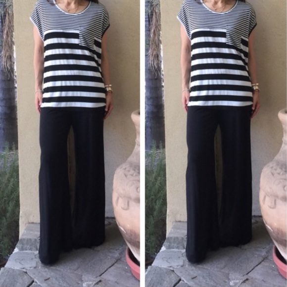 Black wide leg pants - Picture 2 of 2