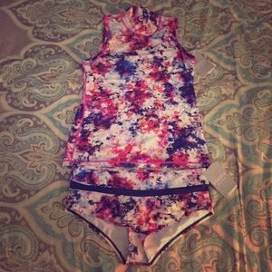 Athleta Hypersonic Rashguard / Swim Suit