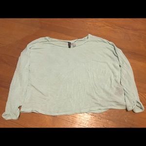 Blue/green crop top