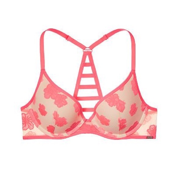 New Victoria's Secret Hibiscus Lace Cage Back Bra
