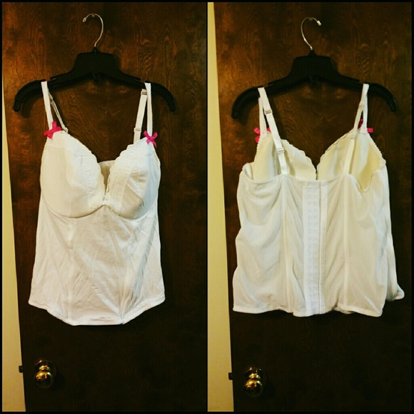 Cacique White w/ Pink Bows Bustier 22/24