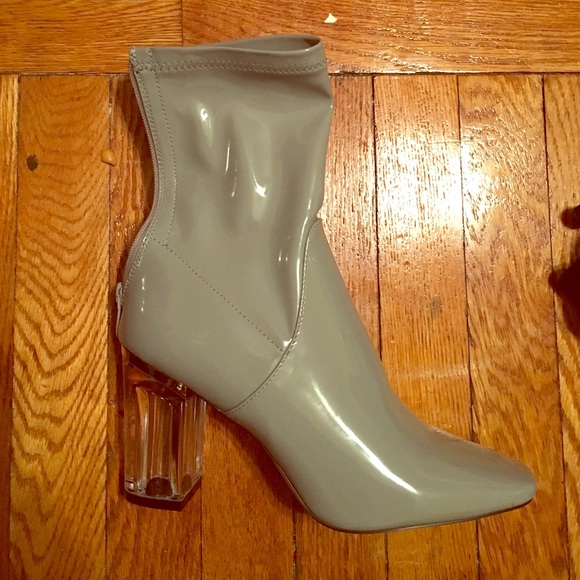 Clear Heel Latex Heels! NIB