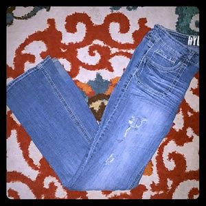 Distressed Hydraulic Jeans