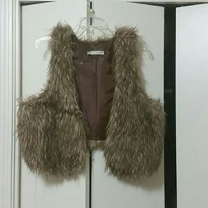 Faux fur vest
