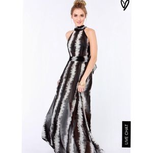 Black and White high neck Maxi