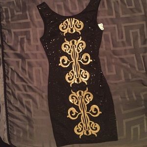 Black sequined dress