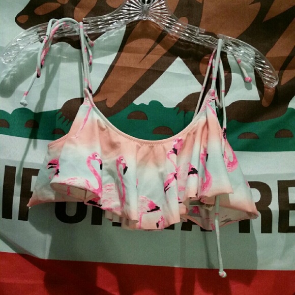 Pink by Victoria's Secret Flamingo Swim Suit Top - Picture 1 of 3