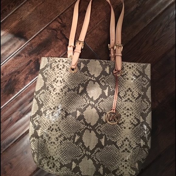 Michael Kors Python Mac Book Tote - image 1