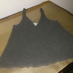 Sweater crop tank