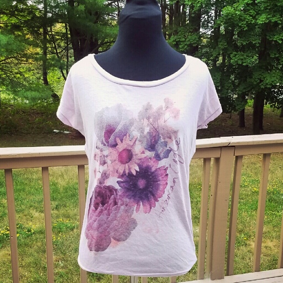 Tops - Floral American Eagle Top with Open Back