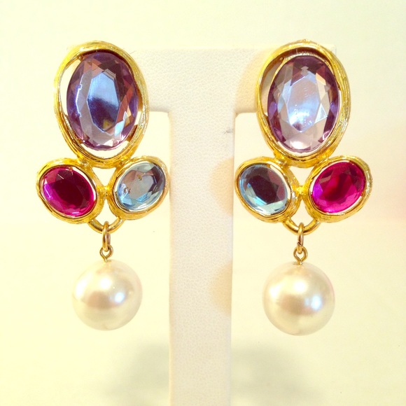 M. Jent Rare Vintage Collectors Earrings - Picture 1 of 1