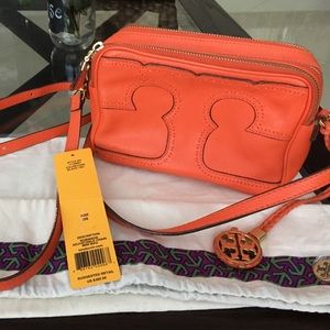 MINT Tory Burch Orange Crossbody Bag
