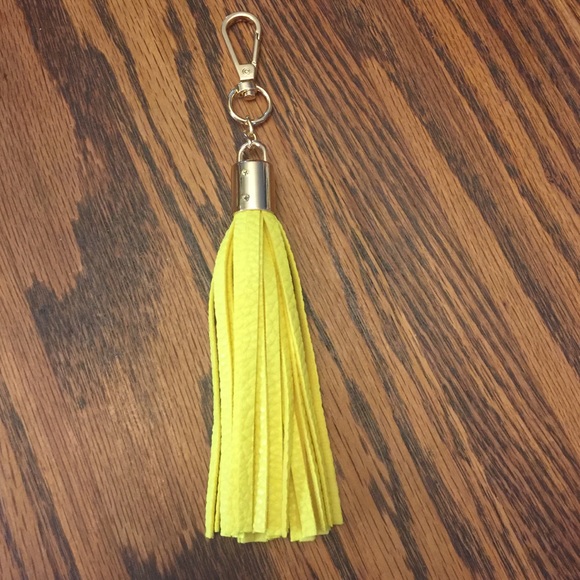 Yellow tassel purse charm leather Brand new - Picture 1 of 1