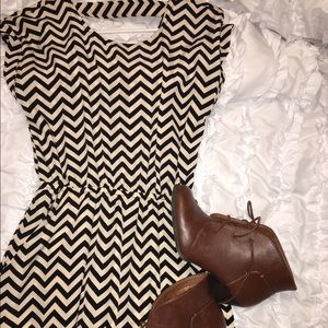 TRADED. chevron formal dress