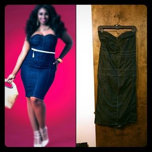 Ashley Stewart Dresses - Ashley Stewart Denim Seamed Bustier Dress 22 Ashley Stewart Dresses - Ashley Stewart Denim Seamed Bustier Dress 22