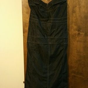Ashley Stewart Dresses - Ashley Stewart Denim Seamed Bustier Dress 22 Ashley Stewart Dresses - Ashley Stewart Denim Seamed Bustier Dress 22
