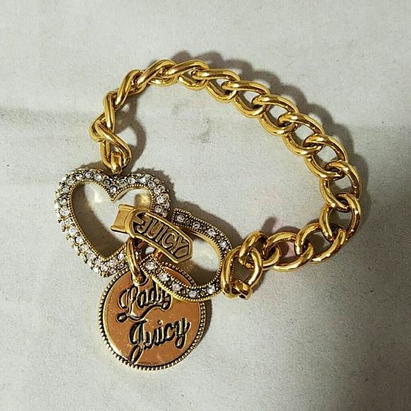 Juicy Couture Jewelry - JUICY COUTURE 7.5" Gold Horseshoe & Heart Bracelet