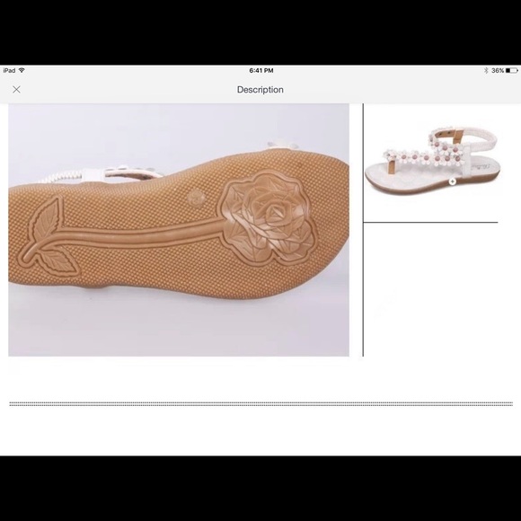 White Daisy Flip-flop Sandals - Picture 4 of 4