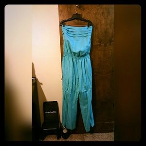 Ashley Stewart Turquoise Linen Jumper 20 SALE