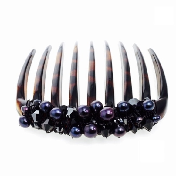 Colette Malouf Pearls & Crystal Hair Comb main image 4