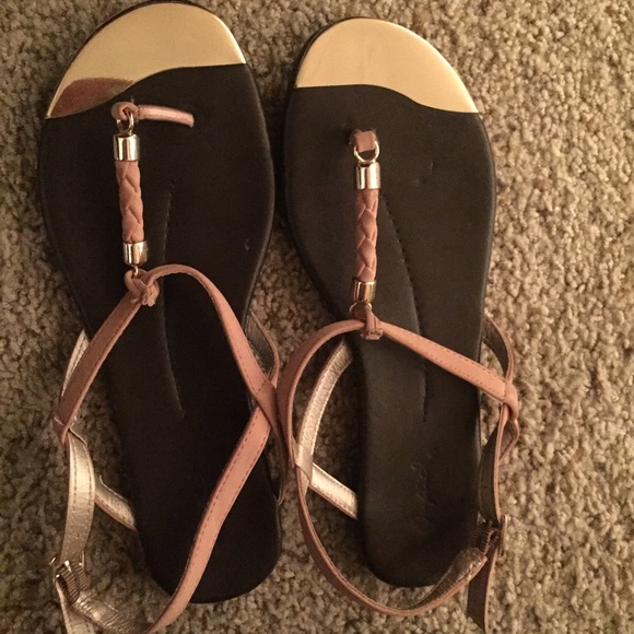 Light pink & gold sandals