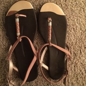 Light pink & gold sandals