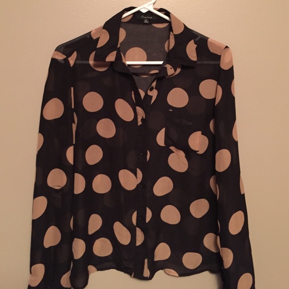 Boutique Polka Dot Button Up