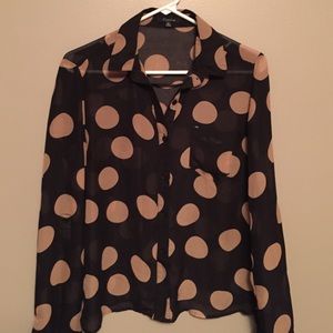 Boutique Polka Dot Button Up