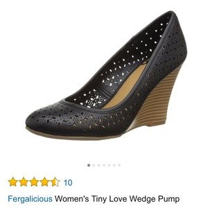 Fergalicious black wedges
