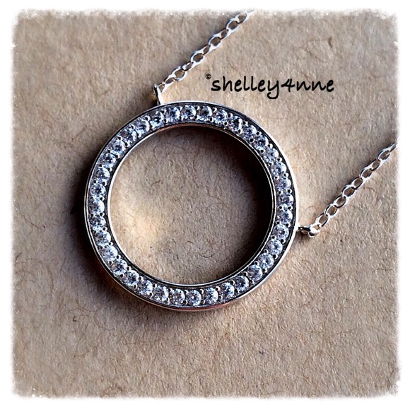 Jewelry - Sterling CZ Eternity Circle Necklace