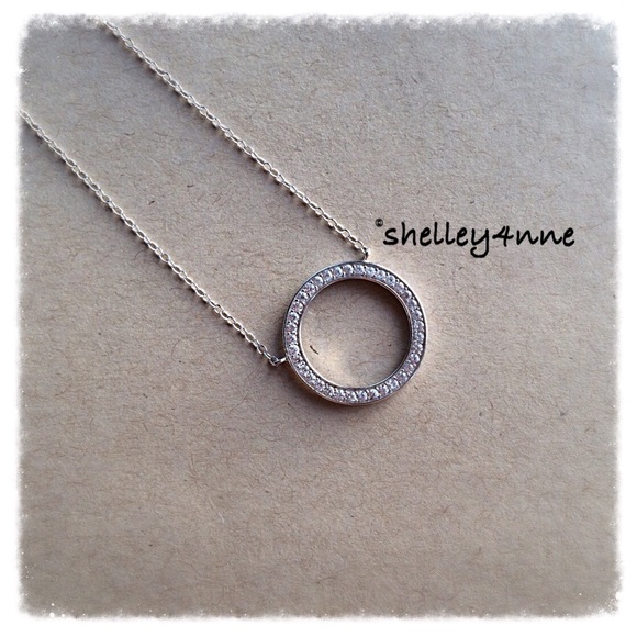 Sterling CZ Eternity Circle Necklace - Picture 3 of 3