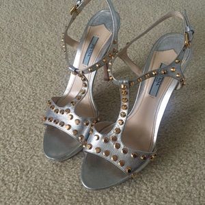 LIMITED EDITION PRADA Silver Heels
