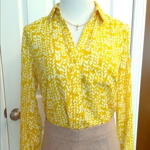 The Limited yellow Ashton blouse small