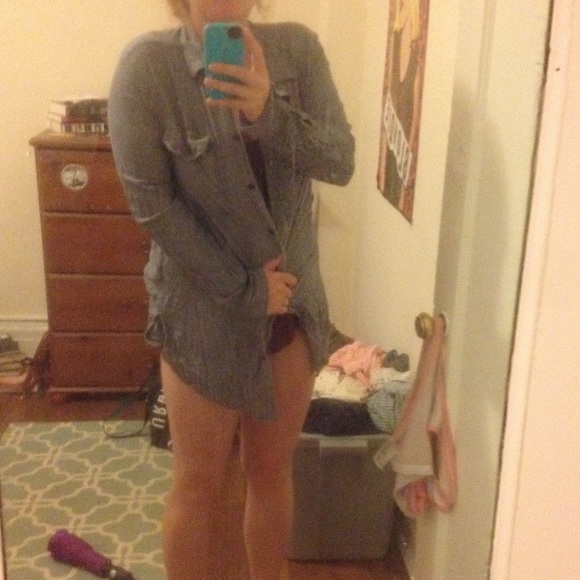 Oversized tunic button down