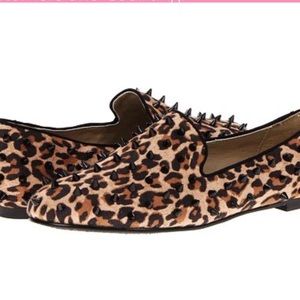 Type Z leopard print studded shoes