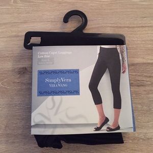 NWT SimplyVera Vera Wang Cotton Capri Leggings