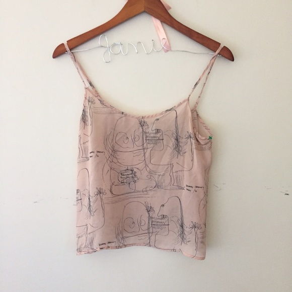 American Apparel Tops - American Apparel Sheer Pink Tank Top