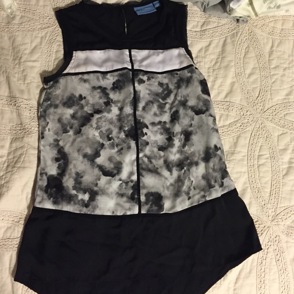Black and white, Vera Wang top.