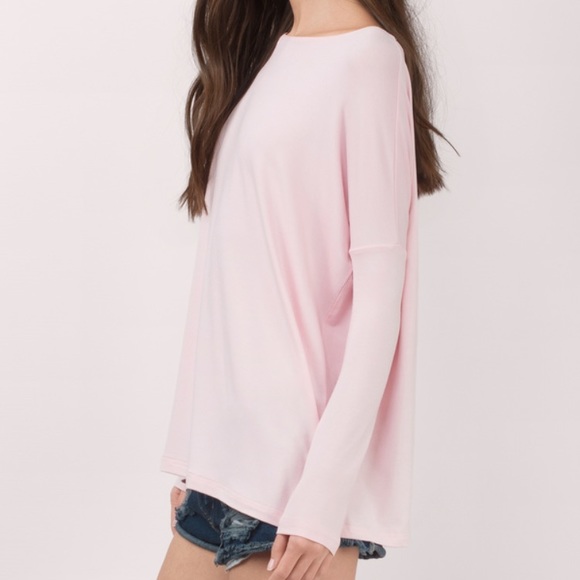 Last One! Basic Blush Long Sleeve Tee - Picture 2 of 6