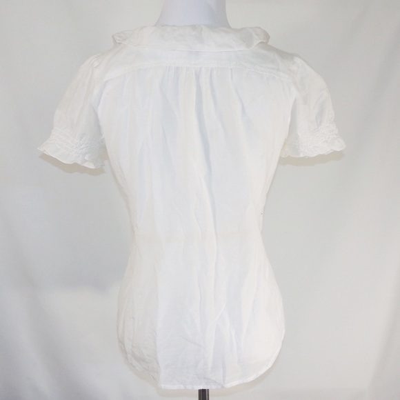 White Ruffle Gap Top - Picture 2 of 3