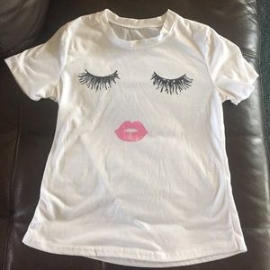Cute Eyelash and Lips Tee!